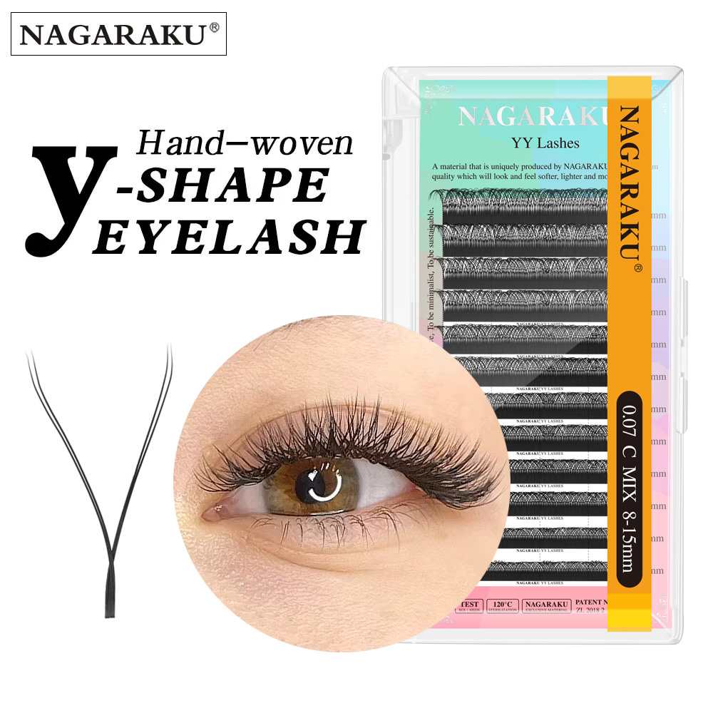 Eyelash Extension Human Hair - NAGARAKU YY Shape Hand Woven Premium