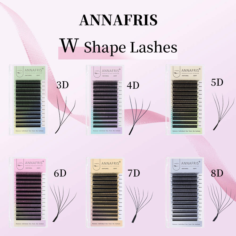 Eyelash Extension Human Hair - ANNAFRIS Premade Volume Fan YY 3D