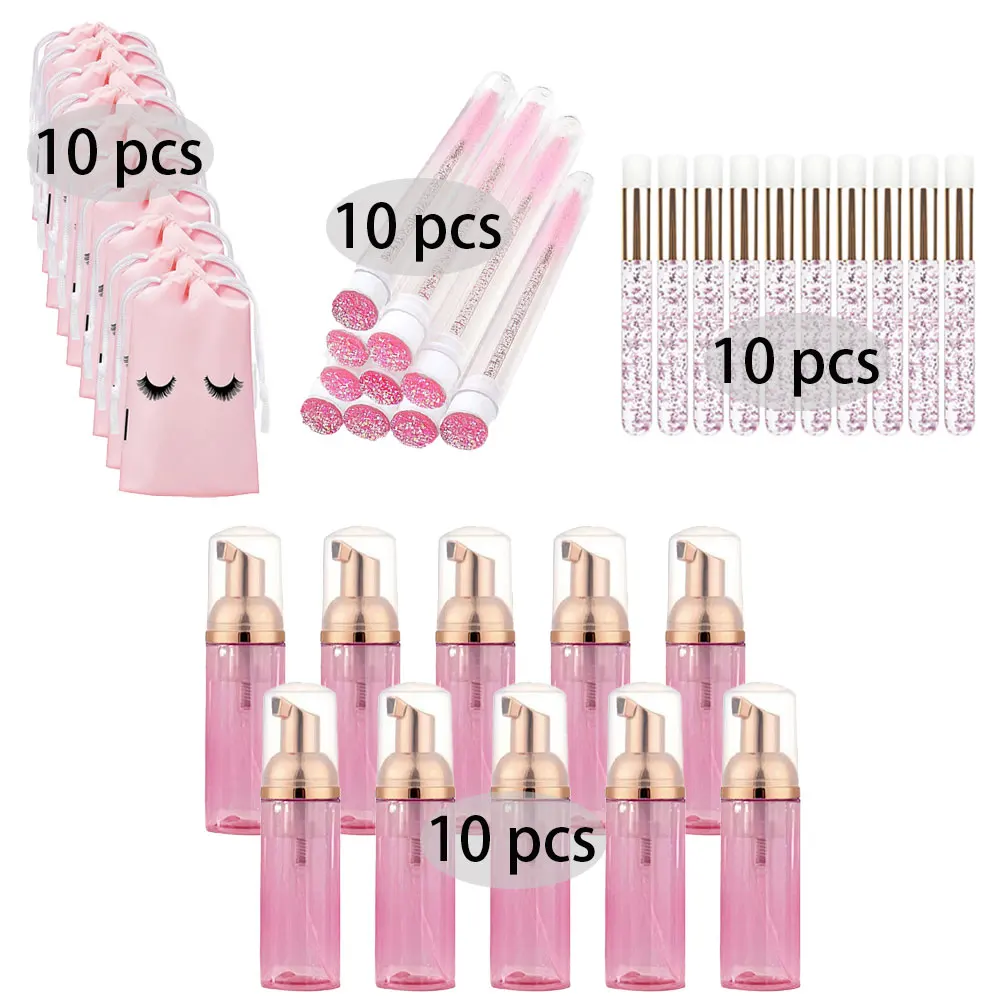 Eyelash Extension Aftercare - 20/40PCS Suit 60ML Empty Pump Bottle