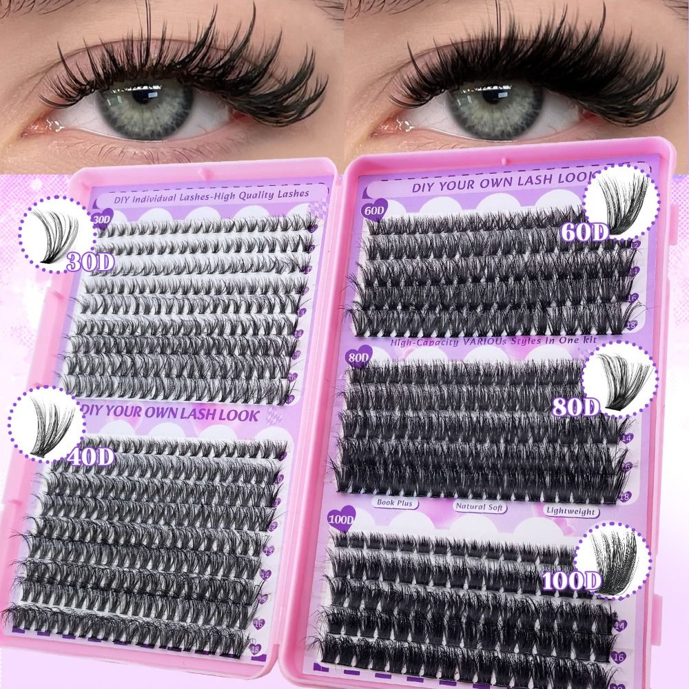 Eyelash Extension Wispy - 9-18mm Length False Eyelashes Bond and