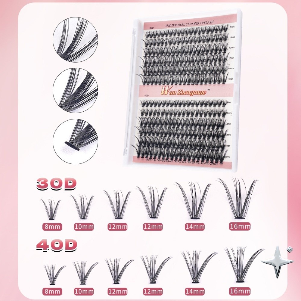 Eyelash Extension Wispy - 8-16mm Length False Eyelashes Bond and