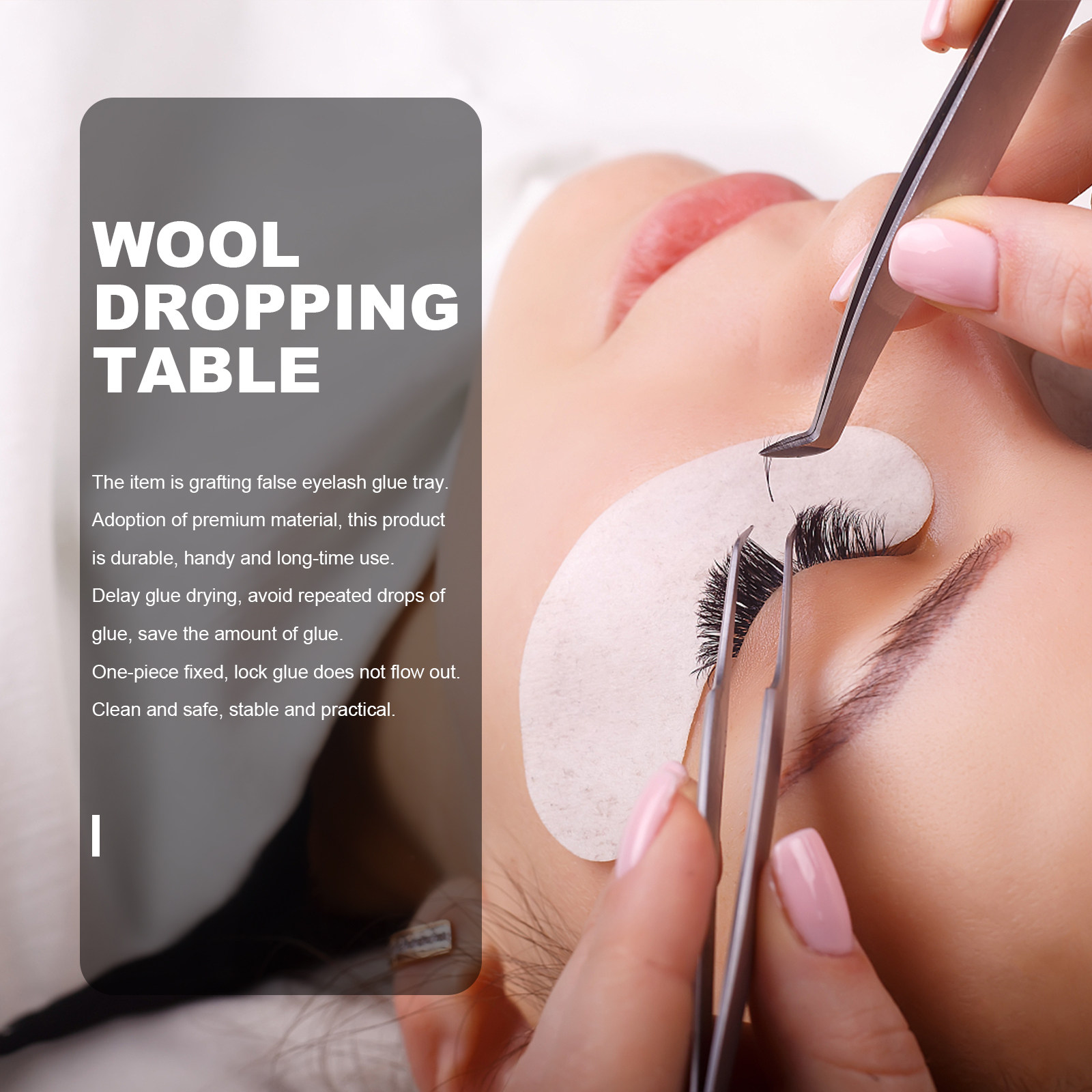 Eyelash Extension Glue - 40Pcs Grafting Eyelash Glue Tray Delay