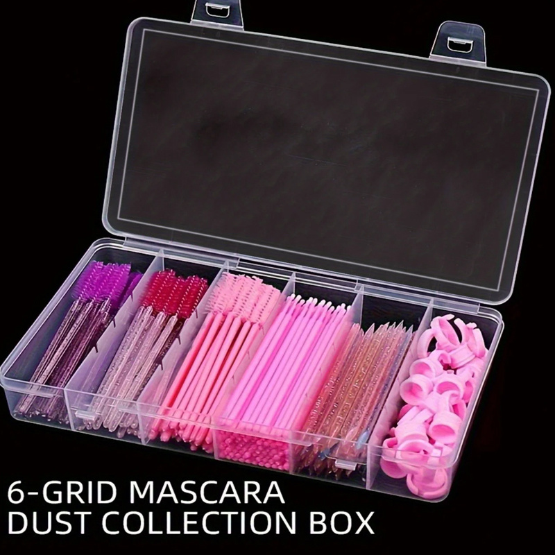 Eyelash Extension Aftercare - 6-compartment storage box, plastic jewelry storage