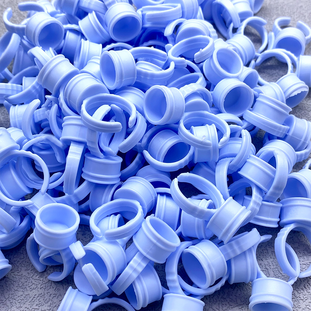 100Pcs Disposable Glue Ring Cu - Eyelash Extension Class 评论和价格