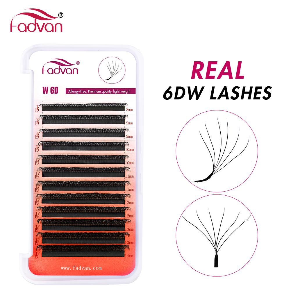 FADVAN Real 6D W lashes 0.07 W - Eyelash Extension Human Hair 评论和价格