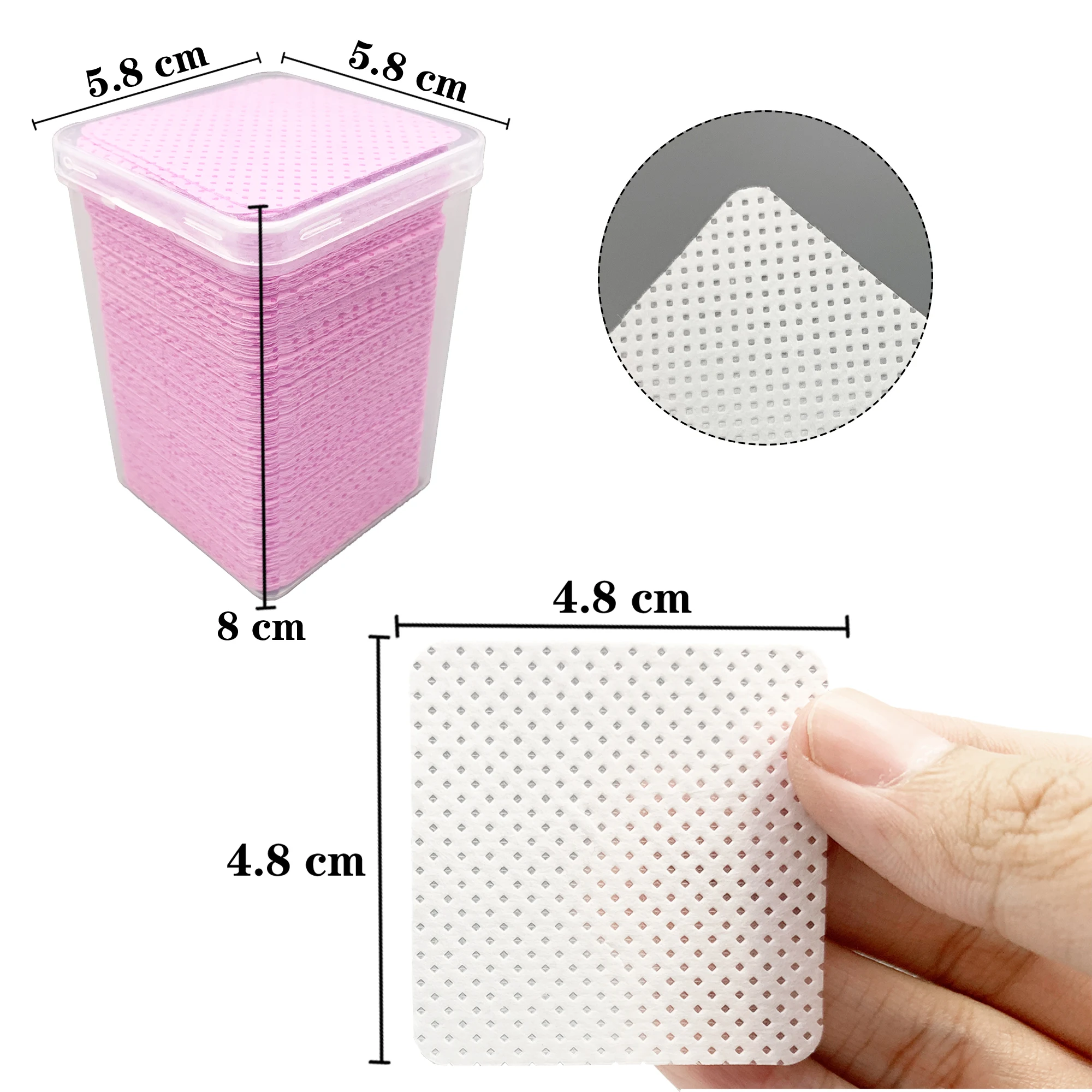 200Pcs/Box Lint Free Nail Wipe - Eyelash Extension Glue Remover 评论和价格