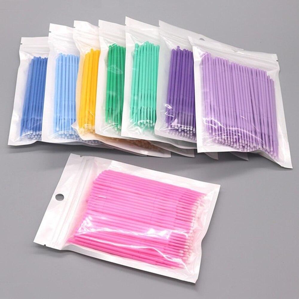 100pcs/lot Micro Brushes Make  - Eyelash Extension Class 评论和价格