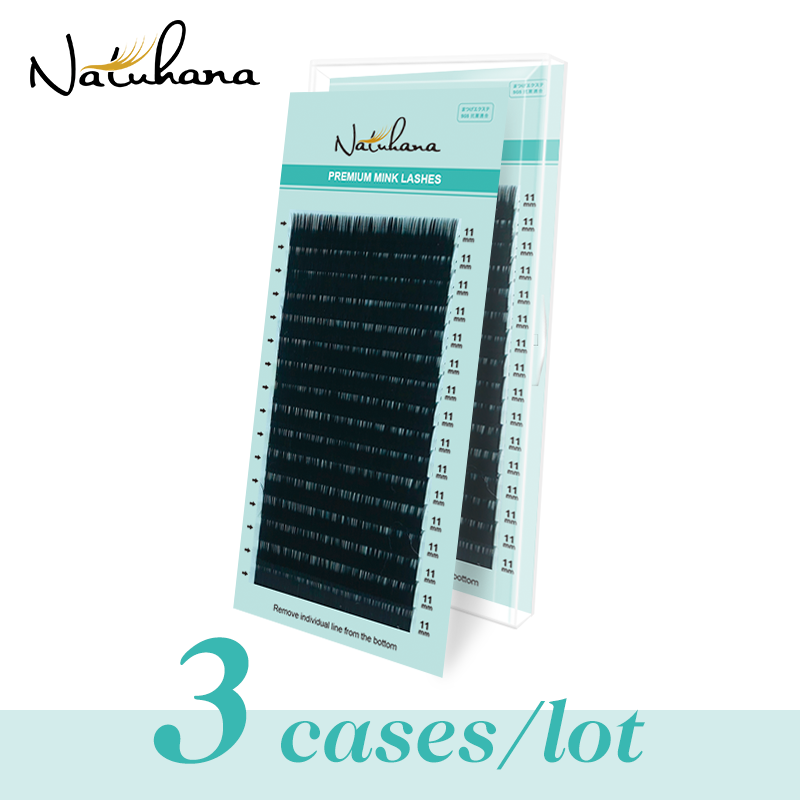 NATUHANA 3Cases/Lot Mink Eyela - Eyelash Extension Korea Natural 评论和价格