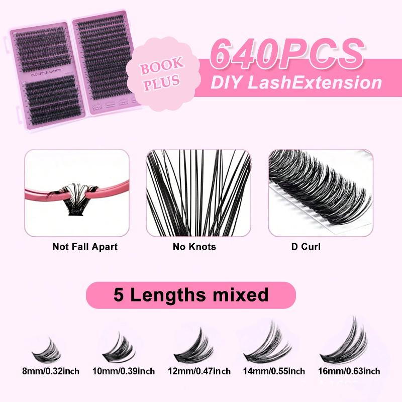 DIY Eyelash Clusters Kit Indiv - Eyelash Extension Wispy 评论和价格
