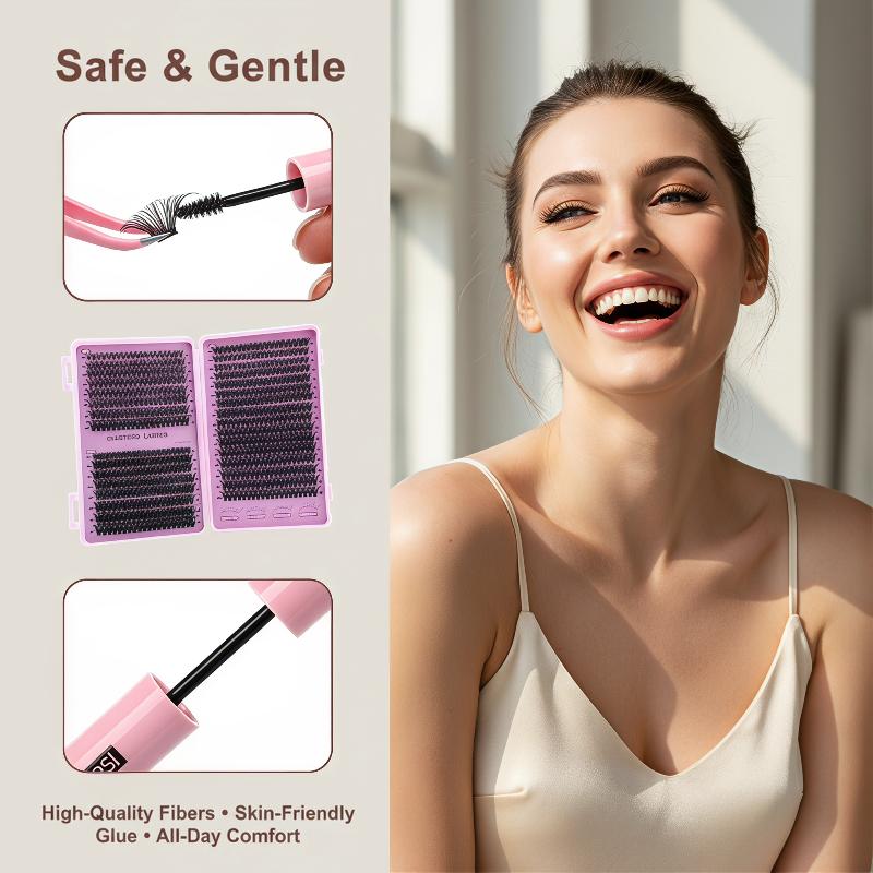 DIY Eyelash Clusters Kit Indiv - Eyelash Extension Wispy 评论和价格