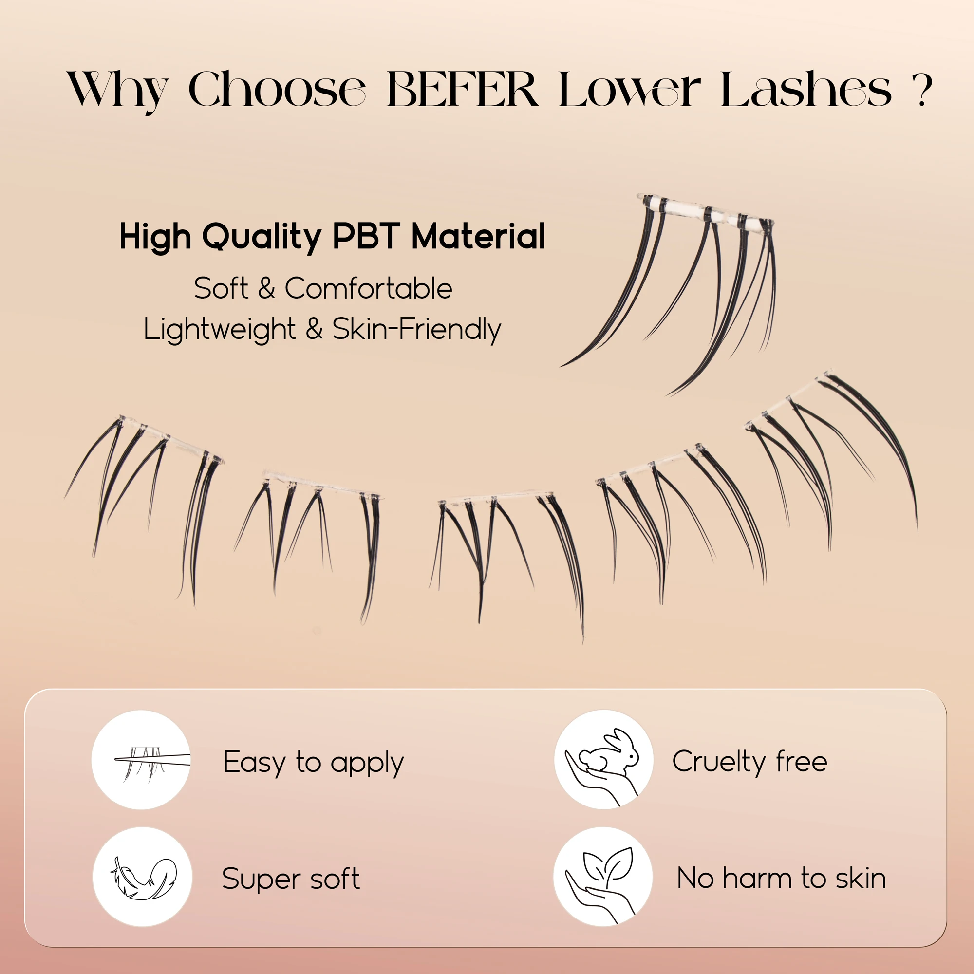 Befer No Glue Needed Lower Las - Eyelash Extension Glue 评论和价格