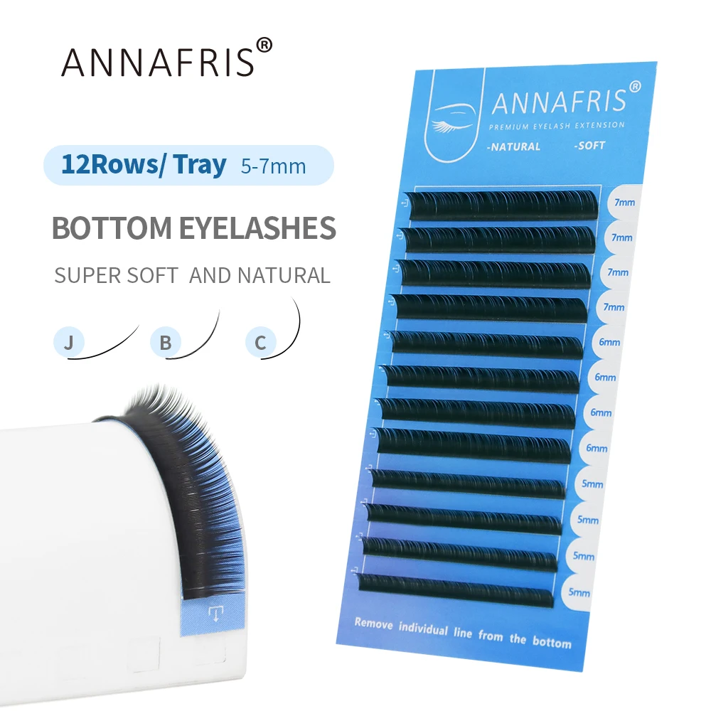 ANNAFRIS Lower Lashes 5-7mm Mi - Eyelash Extension Human Hair 评论和价格
