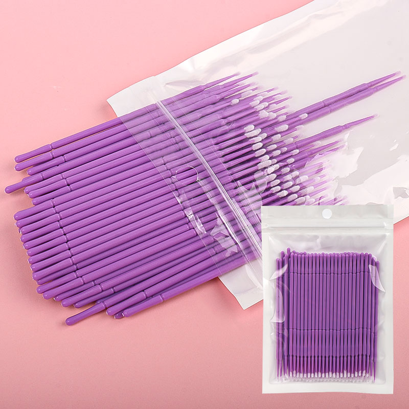 100PCS/Bag Bamboo Eyelash Exte - Eyelash Extension Glue Remover 评论和价格