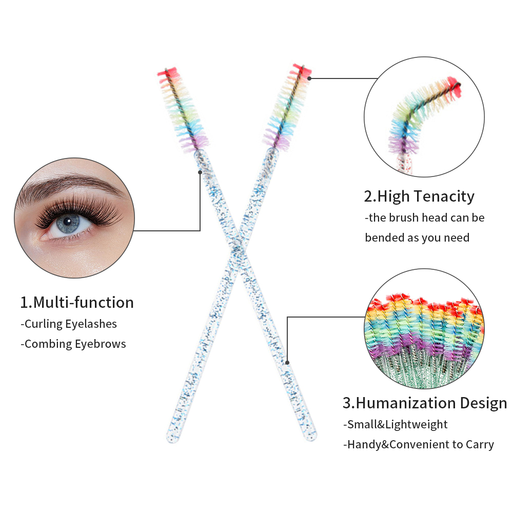 50PCS Rainbow Crystal Eyelash  - Eyelash Extension Course 评论和价格