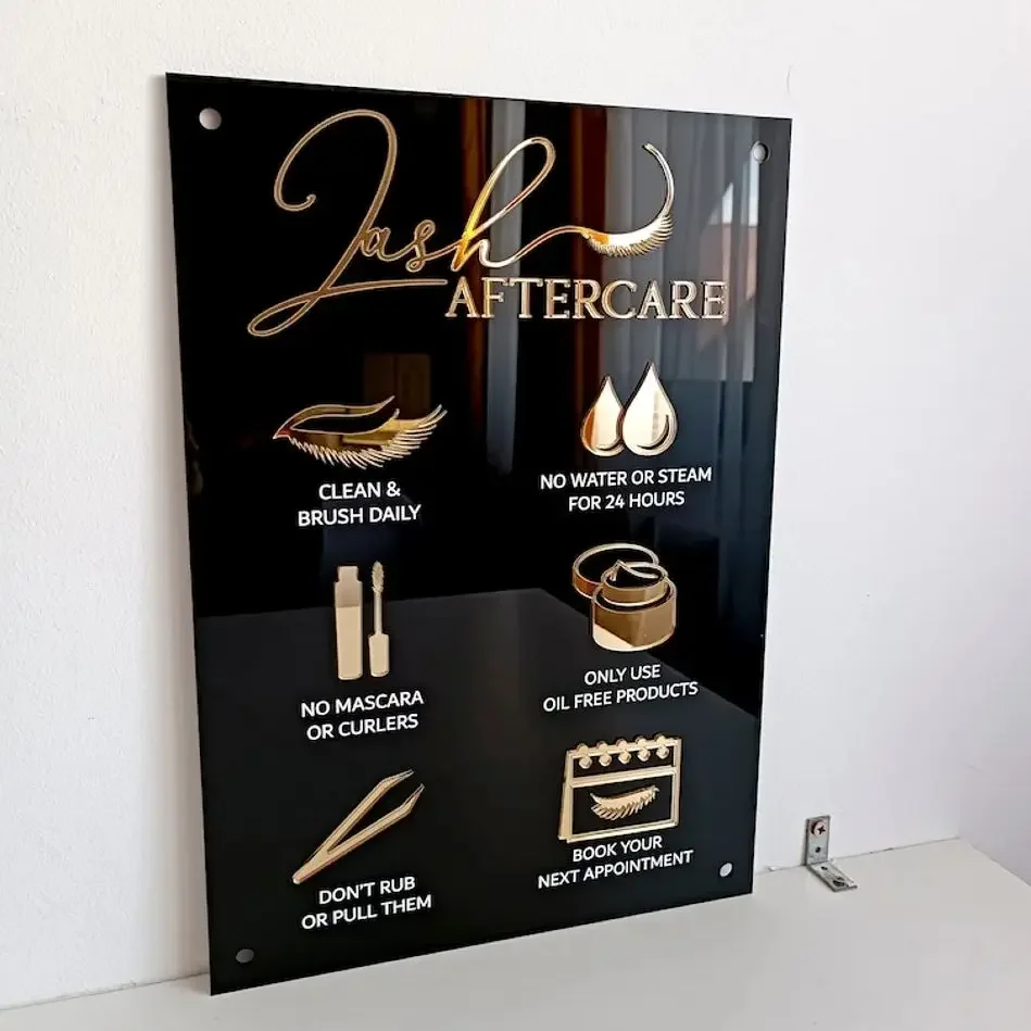 Aftercare Sign for Lash Extens - Eyelash Extension Aftercare 评论和价格