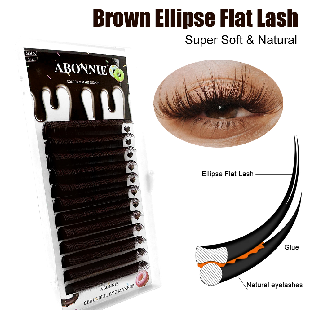 Abonnie Premium Ellipse Flat L - Eyelash Extension Korea Natural 评论和价格