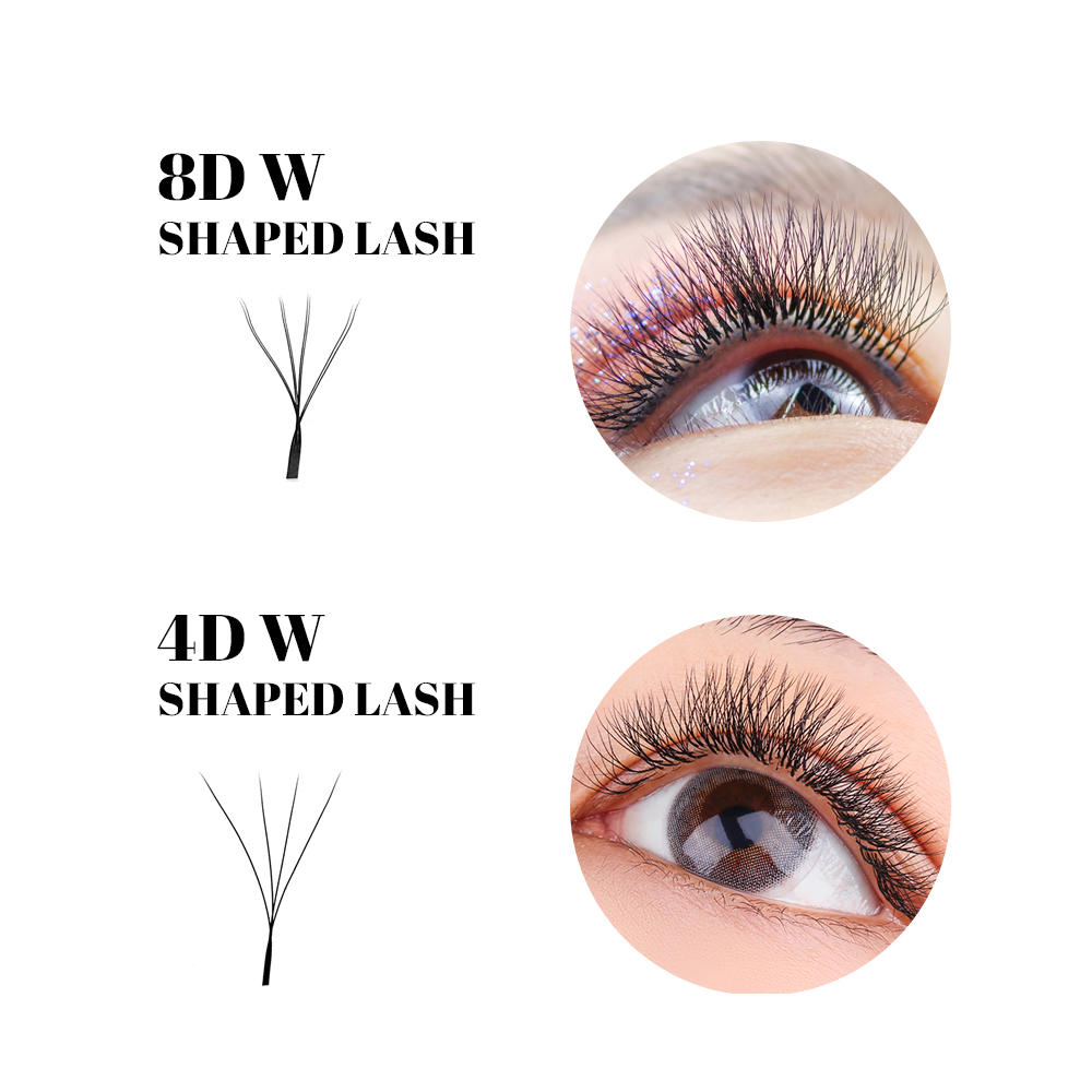 FADVAN W Shape Double Layer Ey - Eyelash Extension Human Hair 评论和价格
