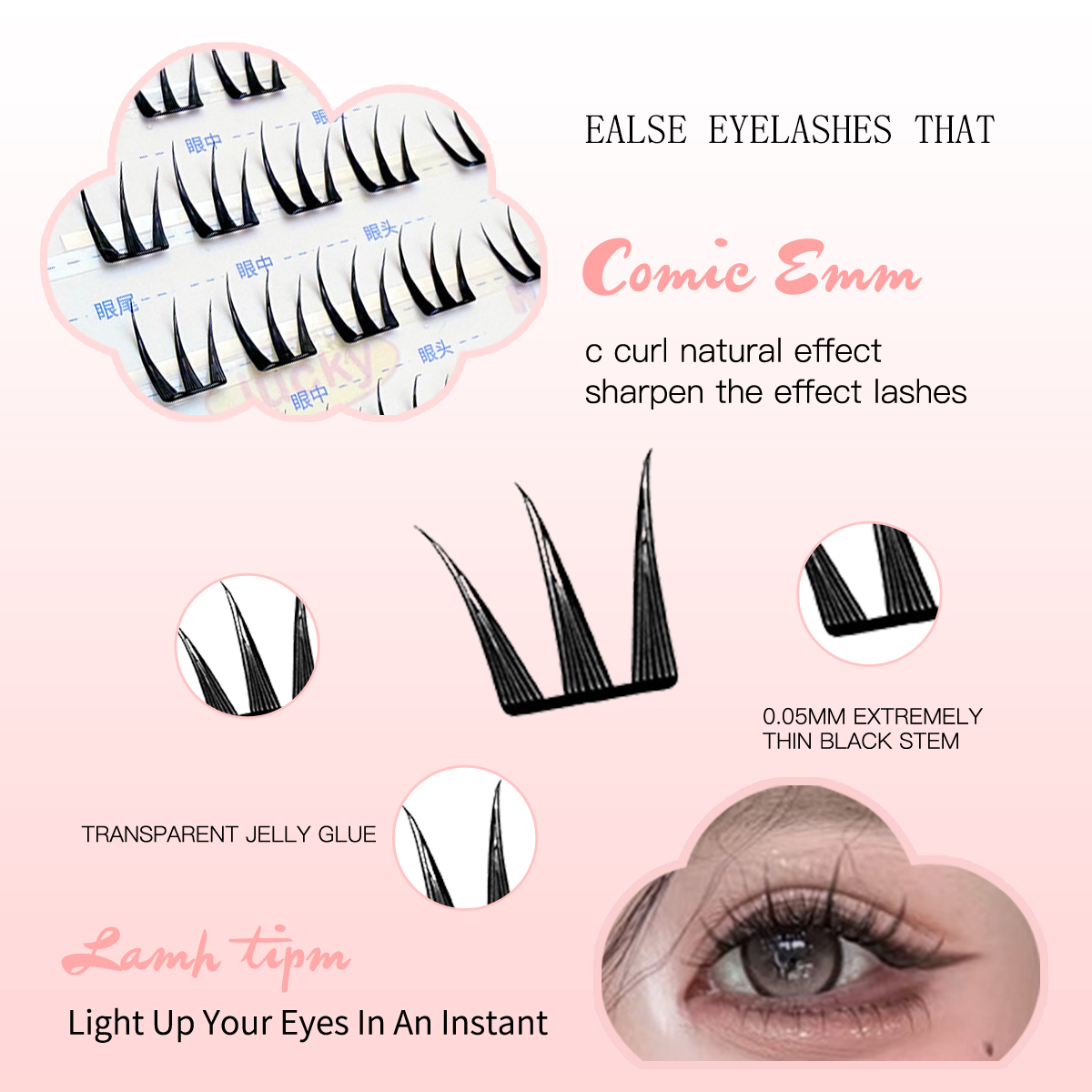 Easy Snap-On Eyelash Clusters  - Eyelash Extension Human Hair 评论和价格