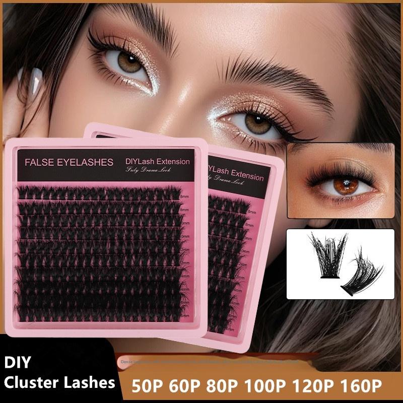 New 10Row 140 Clusters Fluffy  - Eyelash Extension Wispy 评论和价格