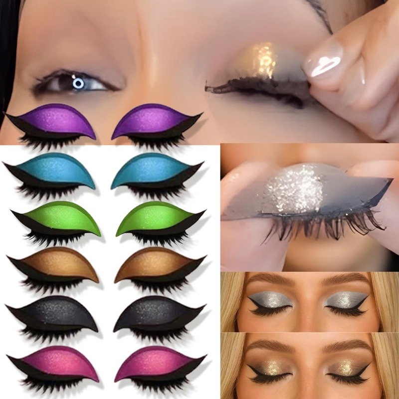 1/2 Pair Reusable Lazy Eye Sha - Lash Mapping Sticker 评论和价格