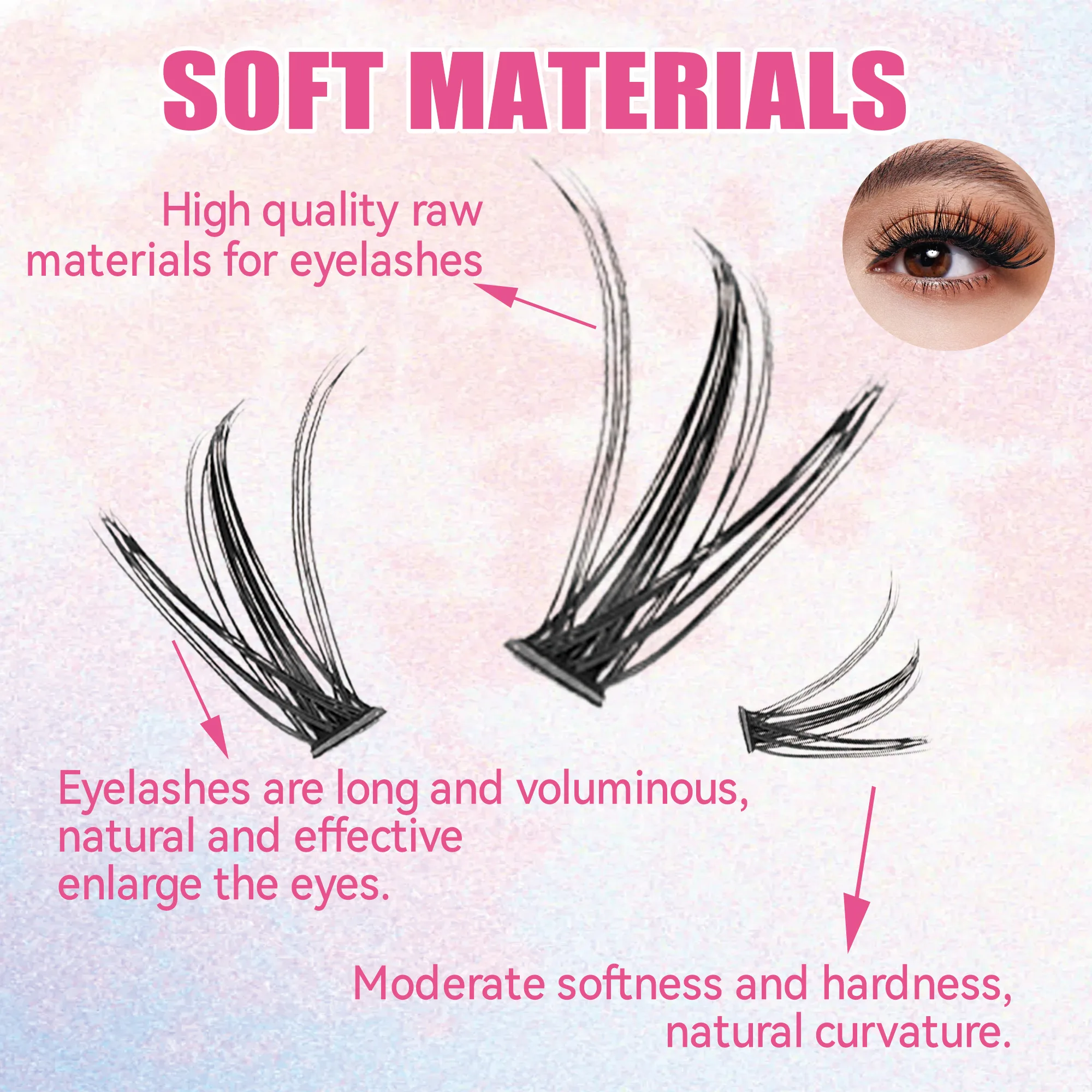 Eyelashes 200 PCS Clusters Las - Eyelash Extension Course 评论和价格