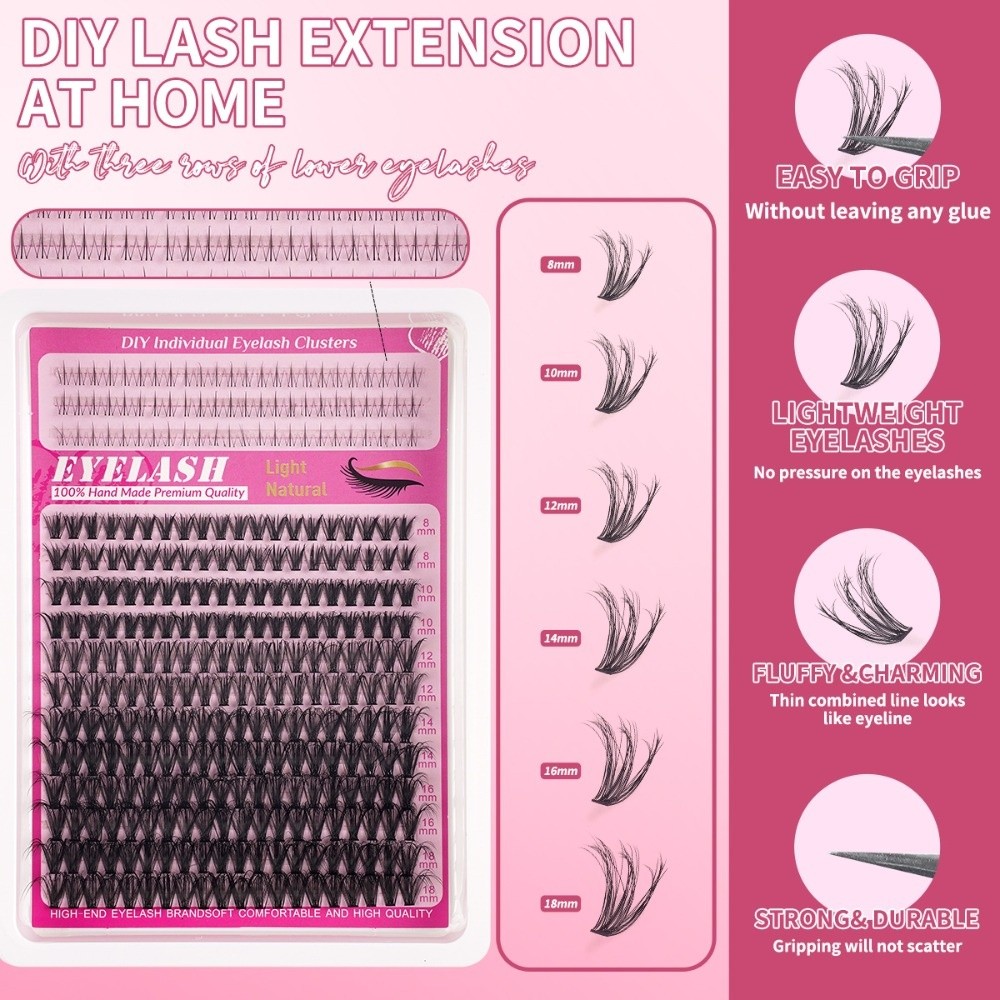 8-18mm Length False Eyelashes  - Eyelash Extension Wispy 评论和价格