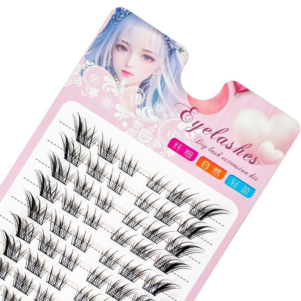 3D Cat Eye Clusters Lashes Nat - Eyelash Extension Human Hair 评论和价格