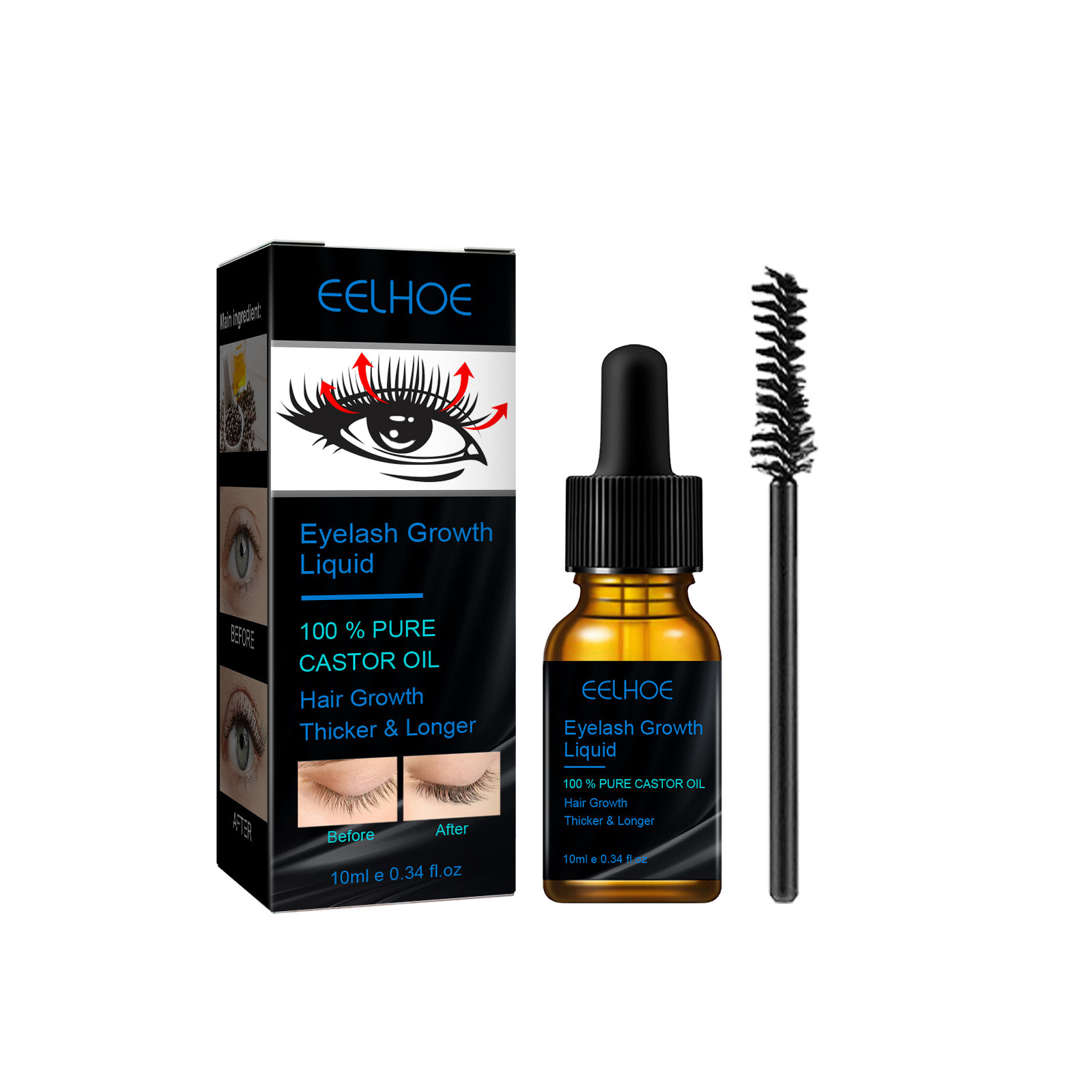 Castor Oil Eyelash Growth Seru - Eyelash Extension Human Hair 评论和价格